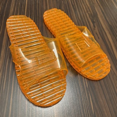 Bob Barker Orange Clear PVC Shower sandals Size XL 11-12 Men Prison Jail Inmate