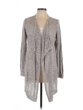 AB Studio Women Gray Cardigan L