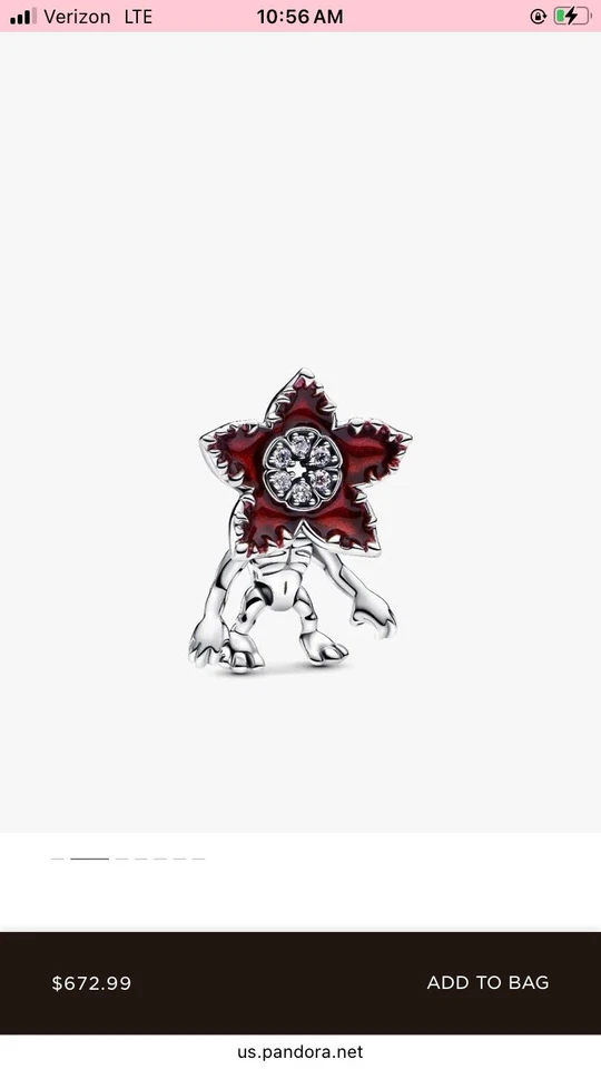 全新 100% 正品 PANDORA Stranger Things 所有小饰品 带手链套装 — 第 2/4 张图片
