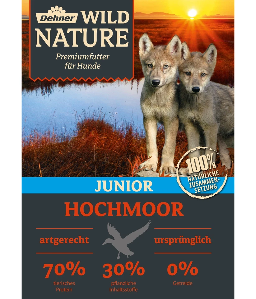Hundefutter Trockenfutter Hochmoor Junior getreidefrei Ente 4 kg, Dehner - Bild 4 von 4