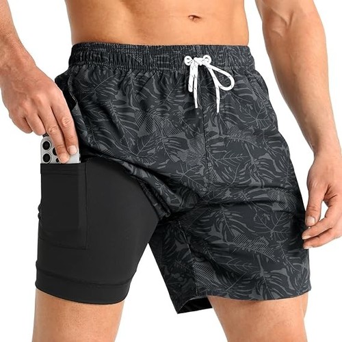 Icker Herren Badeshorts mit Kompressionsfutter grün STK337 XXL NEU + ETIKETT - Bild 4 von 4