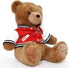 12" Teddy Bear FAO Schwarz Plush Toy Varisty Jacket 1862 NEW w/ Tag Anniversary