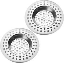 2 PCS Stainless Steel Kitchen Sink Strainer Plug, Sink Sieve Shower Drain Cover