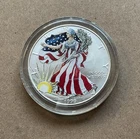 1999 American Eagle Walking Liberty  Colorized 1oz .999 SILVER Dollar No Reserve