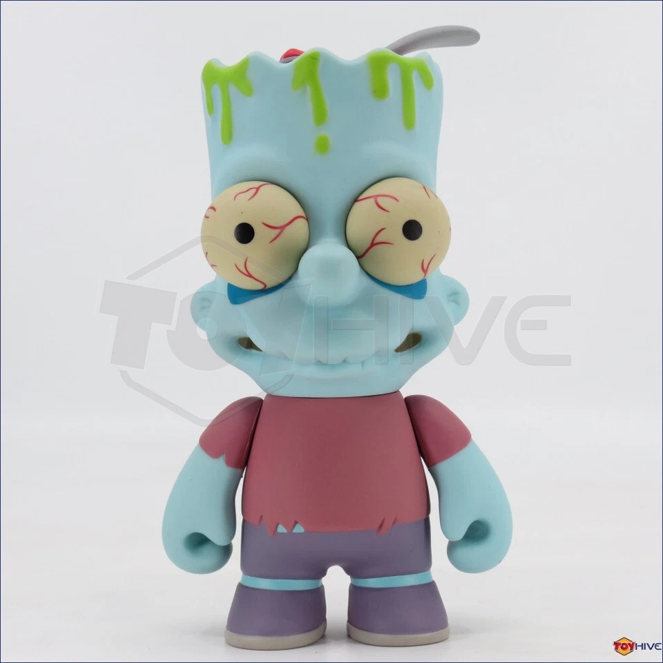 Simpsons KidRobot X Zombie Bart displayed 6-inch vinyl figure 2013 very worn box - Image 3 of 4