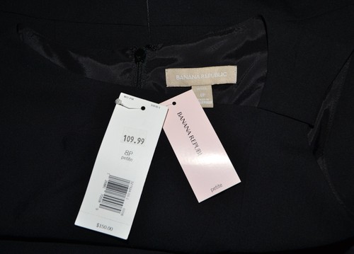NWT Banana Republic $150 4~Season Black Lined Career~Cocktail~Party Dress Sz. 8 - Picture 5 of 7