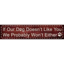 If Our Dog Novelty Metal Street Sign Plaque for Home Door Garage Wall