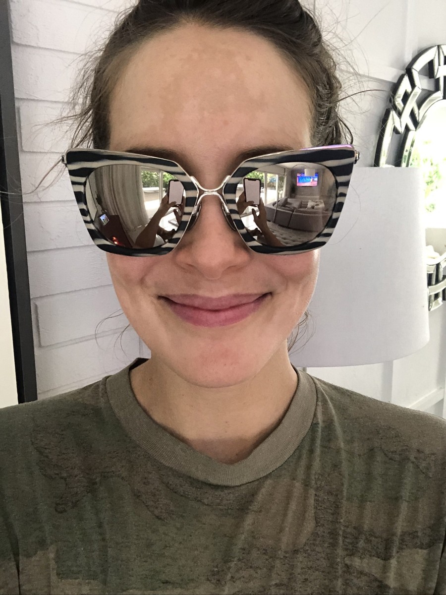 CHROME HEARTS Laurita Lynn sunglasses zebra stripe mirror lens MBS
