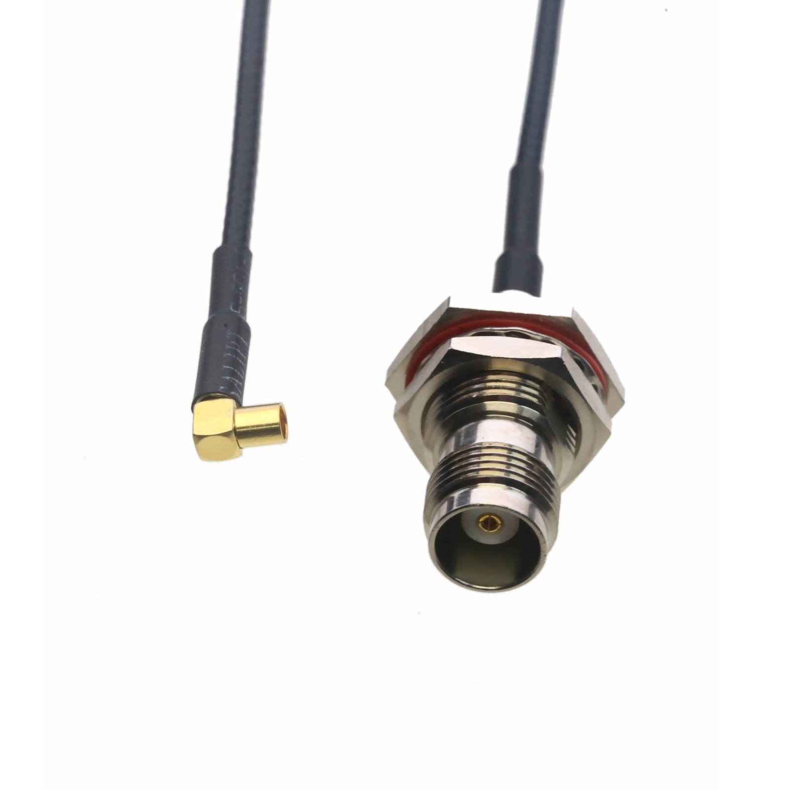 RF Cable MMCX jack RA to TNC Female nut bulkhead RG316 6