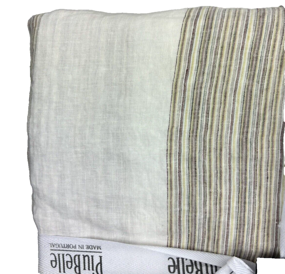 Juego de edredón PiuBelle Portugal KING a rayas 100 % algodón Shabby Chic Foto 2 de 4