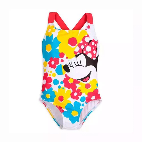 SALE NWT Disney Store Minnie Mouse Girls Size 5/6 One-Piece Swimsuit - 第 1/4 張圖片