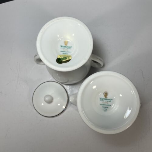 Waterford KILBARRY PLATINUM Sugar & Creamer Bone China Discontinued Pattern - Picture 12 of 16
