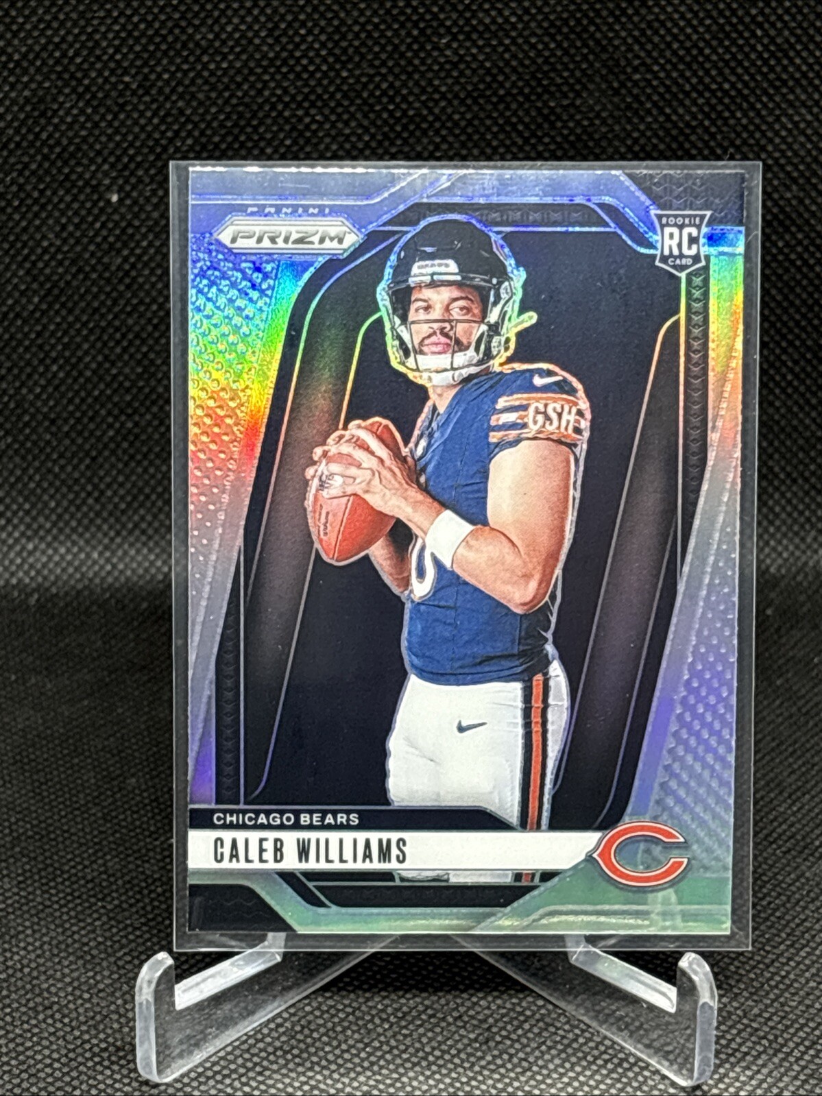 CALEB WILLIAMS 2024 Panini Prizm Football SILVER PRIZM SSP PHOTO VARIATION RC #1
