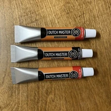 Kikkerland Dutch Master Pens Faux Paint Tube Black Red Ink NEW Set of 3