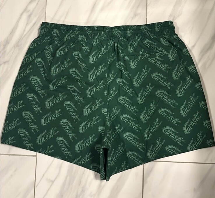 Lacoste Men's All Over Swim Shorts Dark Green $90 New thumbnail 4