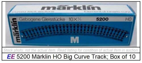 NEW Märklin Large Curve Track 5200 Pack of 10 with OBX; 0.1 ohms resistance