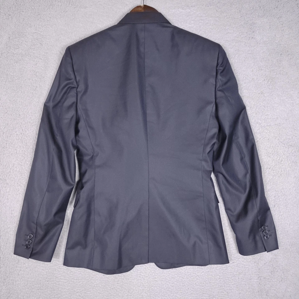 Blazer Gianni Versace Para Hombres 46 Azul Mezcla de Lana 2 Botones Traje Chaqueta Carrera Formal Foto 2 de 4