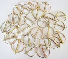 25 GOLIATH INDUSTRIAL 1/4" LYNCH LINCH PIN 3 POINT 3PT HITCH CLIPS TRACTOR LP14