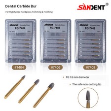 Dental Tungsten Carbide Burs Trimming Finishing Egg Football FG 7404/7406/7408