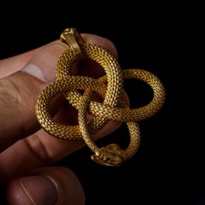 Original Brass Wondrous Ouroboros Snake Pendant Necklace Jewelry Keychain Penda