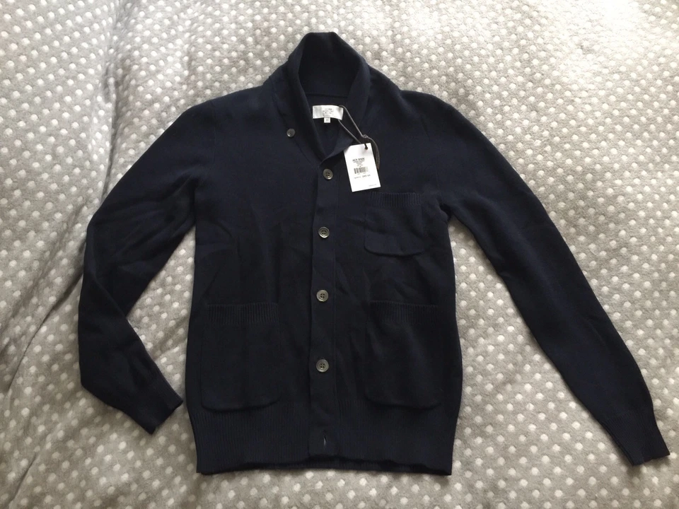 NWT Jack Spade Navy Blue Spender Cardigan Sweater Button Up Sz XS $265 - Image 2 of 4
