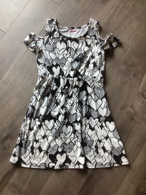 Epic Thread Cotton Girls Sun Dress Size XL Black White Tank Top Comfortable