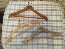 Antique wooden hanger lot. 3 total