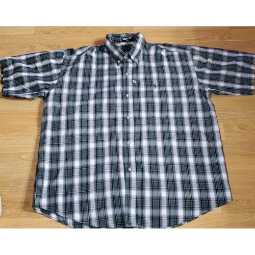 Polo Ralph Lauren uomo verde Madras camicia manica corta vestibilità scollata taglia Xlarge - Foto 3 di 10
