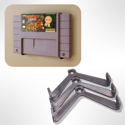Eigener Wandhalterung Halter für Snes Patronen Nintendo 3-Pack