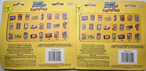 Topps Wacky Packages Erasers Lot of 2 Each Package has 6 (3 Mystery) NEW Sealed - Picture 2 of 2