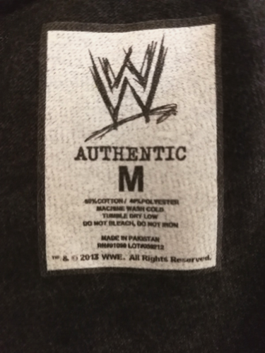 WWE Dean Ambrose Hoodie Sweatshirt M Full Zip Unstable Wrestling Black Pockets - Picture 6 of 6