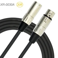 30ft Kirlin XLR 3-Pin Male to Female 20AWG/2C OFC Microphone Cable, XR-0030A