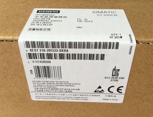 6ES7 216-2BD23-0XB8 1PC NEW SIEMENS S7-200 CPU 226 6ES7216-2BD23