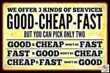 FAST SERVICE! METAL SIGN 8"X12" MAN CAVE GARAGE SHOP BUSINESS OFFICE DECOR