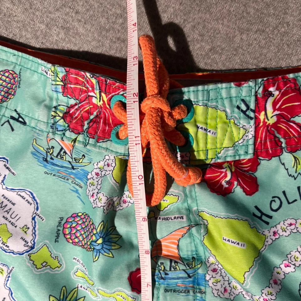 Pantalones Cortos Hollister De Colección Para Hombre Talla XL Hawaiano Tropical Logo Floral Foto 4 de 4