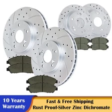 282mm Front Rear Rotors and Brake Pads Fit 2003 - 2007 V6 Honda Accord 2.4L Kits