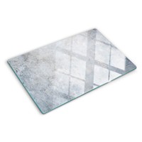 Glas-Herdabdeckplatte Ceranfeldabdeckung Spritzschutz 80X52 Beton