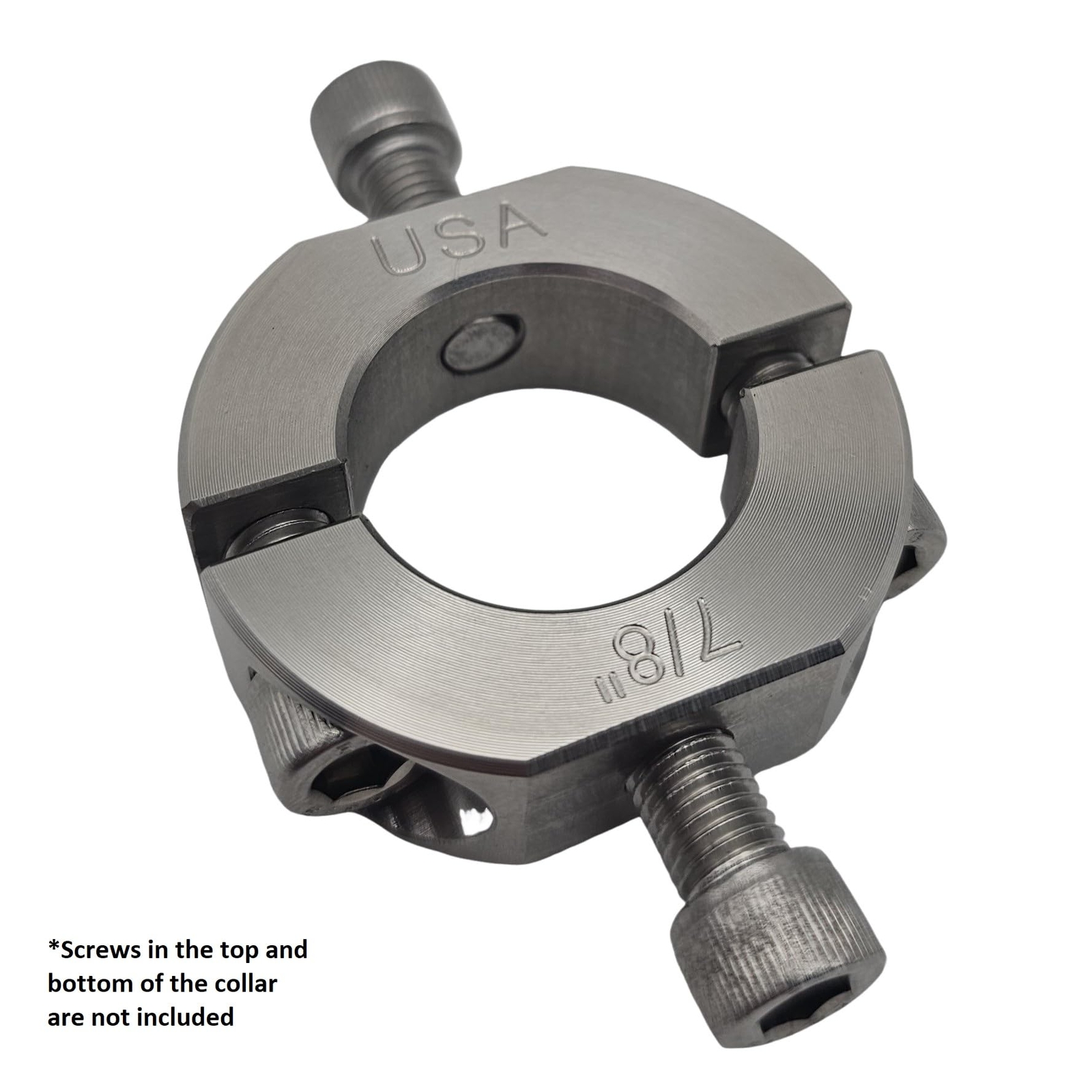 – 0.875" Bore Diameter – Mountable Clamping Two Piece Shaft Collar - 303 Stai...