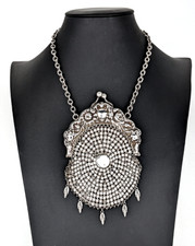 Antique German Silver Mesh Coin Purse with Dangles - 1901