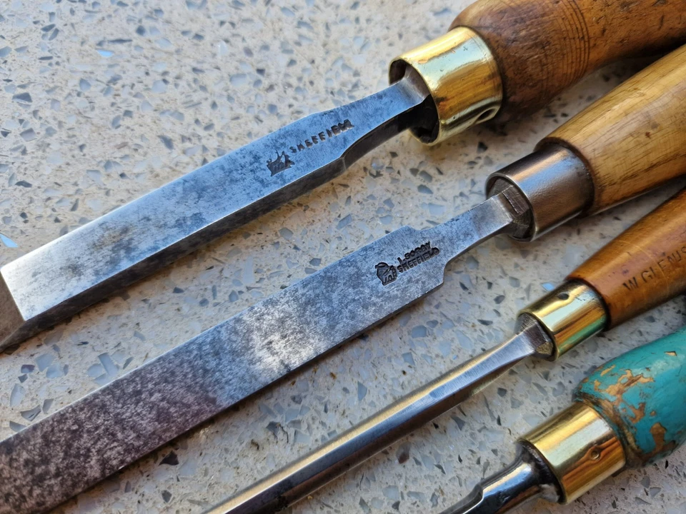 Vintage Job Lot I. Sorby Chisels x 4 - Image 2 of 4