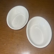 2 Vintage Hall Individual Casserole Oval Bowls #706 Made in USA