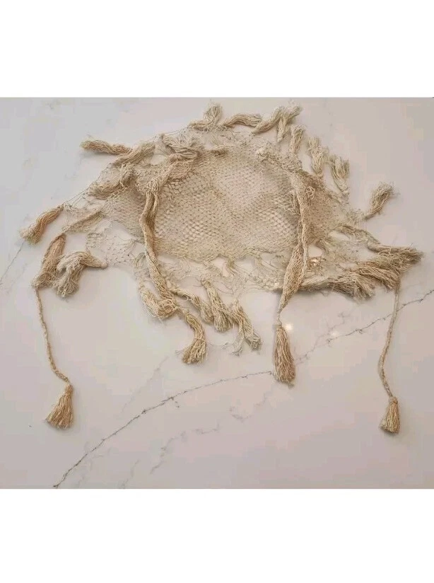 Antiguo gorro mosca caballo con red años 1800 raro ganchillo Foto 2 de 4