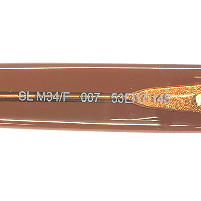 Saint Laurent Eyeglasses Frames SLM34/F 007 Brown Cat Eye Asian