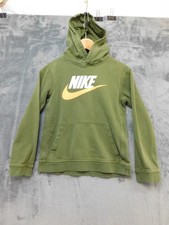 Nike Hoodie Youth Large Green Club Fleece Pullover Kangaroo Pocket Big Logo