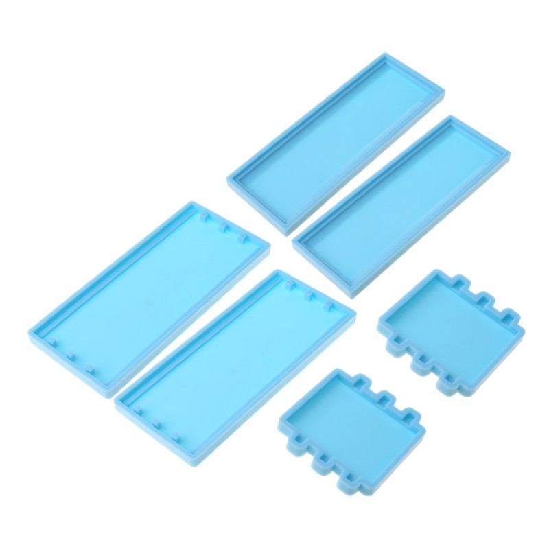 1 Set DIY Domino Storage Box Epoxy Resin Mold Container Silicone Mould