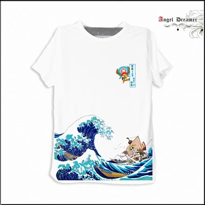 Tee-shirt Chopper One Piece Vogue Merry Vague Hokusaï Manga Animé Japon Enfant - Photo 1/4