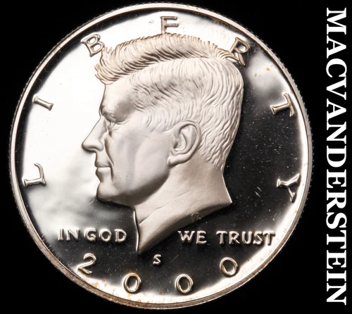 2000-S Silver Kennedy Half Dollar-Choice Gem Proof Lustrous No Reserve #i6699