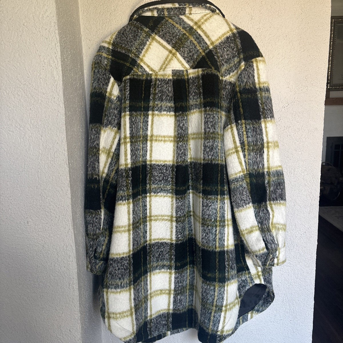 Koolaburra by UGG Women's Faux-Wool Plaid Shacket Long Coat Jacket Size XXL View 4