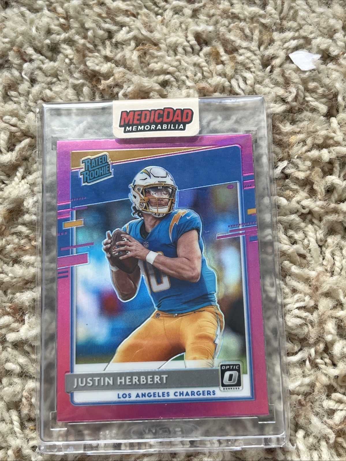 Justin Herbert Panini Donruss Optic #153 Pink