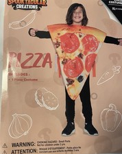 Spooktacular Creations Kids Pizza Costume Size XL 12-14 Yrs Halloween Food NEW